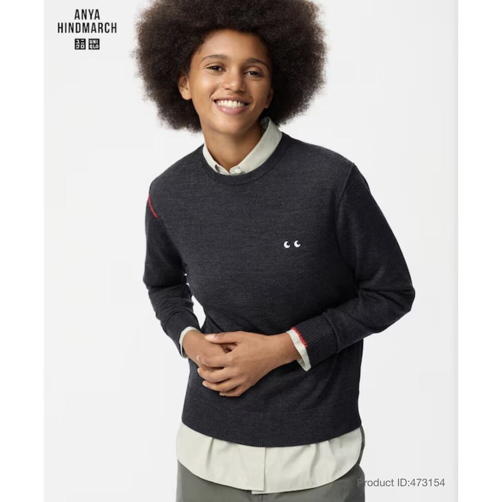 UNIQLO x ANYA HINDMARCH Long-Sleeve Crew Neck Sweater New SIZE M (Asian Size)